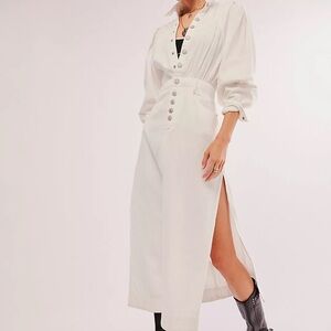 Free People White Midi Dress